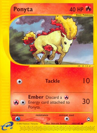 Ponyta 102/186 from Aquapolis