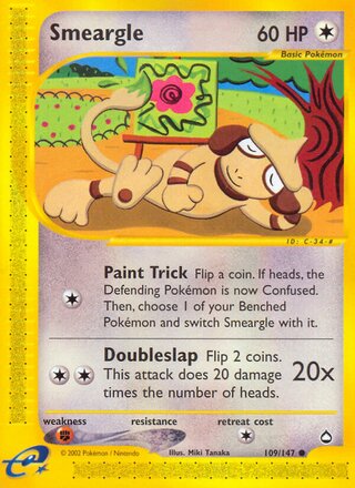 Smeargle 109/186 from Aquapolis