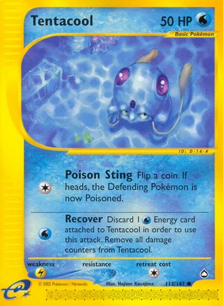 Tentacool 113/186 from Aquapolis