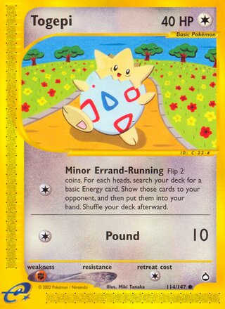 Togepi 114/186 from Aquapolis
