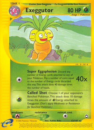Exeggutor 12/186 from Aquapolis