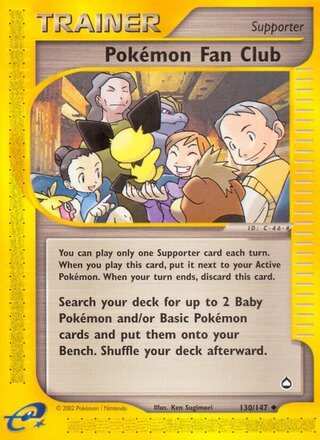 Pokémon Fan Club 130/186 from Aquapolis