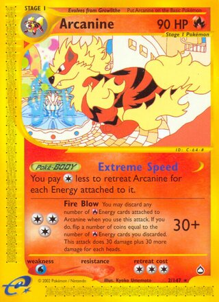 Arcanine 2/186 from Aquapolis