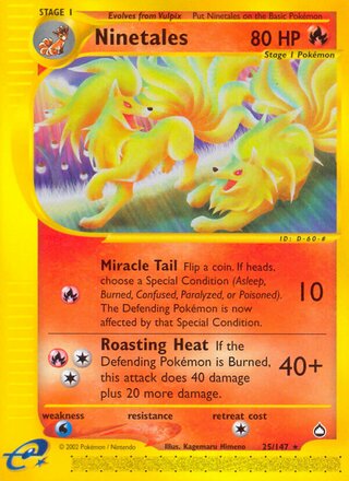 Ninetales 25/186 from Aquapolis