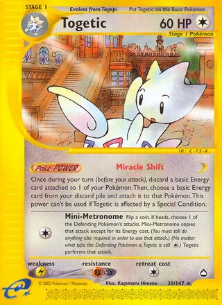 Togetic 39/186 from Aquapolis