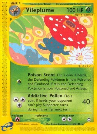 Vileplume 43/186 from Aquapolis
