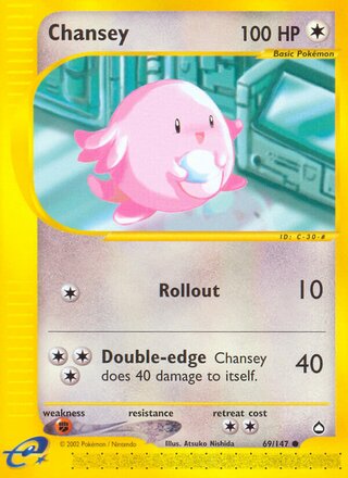 Chansey 69/186 from Aquapolis