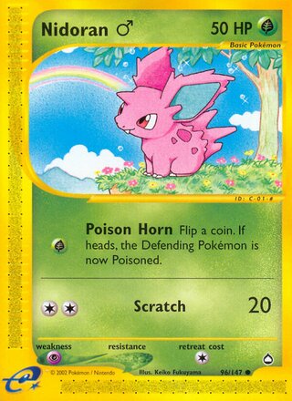 Nidoran ♂ 96/186 from Aquapolis