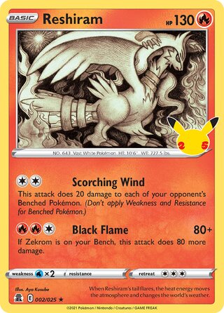Reshiram 2/50 from Celebrations