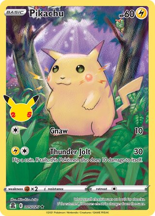Pikachu 5/50 from Celebrations