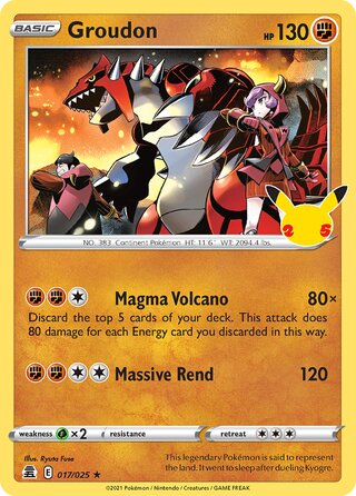 Groudon 17/50 from Celebrations