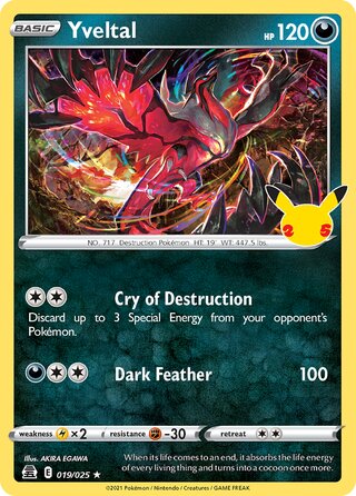 Yveltal 19/50 from Celebrations