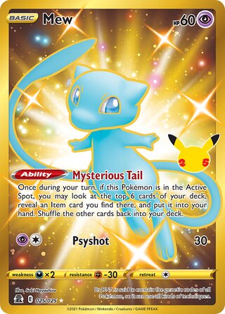 Mew 25/50 from Celebrations