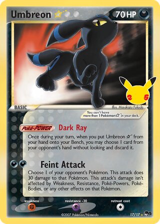 Umbreon ☆ 17/50 from Celebrations