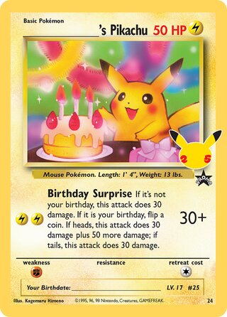 _'s Pikachu 24/50 from Celebrations