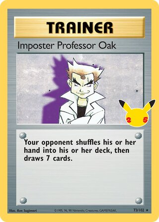 Imposter Professor Oak 73/50 from Celebrations