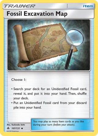 Fossil Excavation Map 107/146 from Forbidden Light