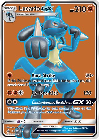 Lucario-GX 122/146 from Forbidden Light