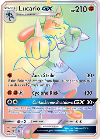 Lucario-GX 135/146 from Forbidden Light
