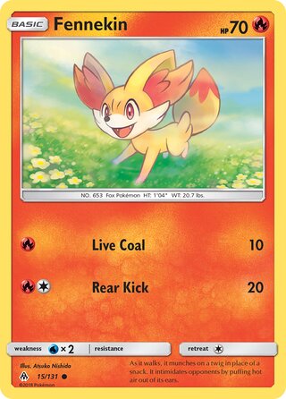 Fennekin 15/146 from Forbidden Light