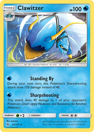 Clawitzer 26/146 from Forbidden Light