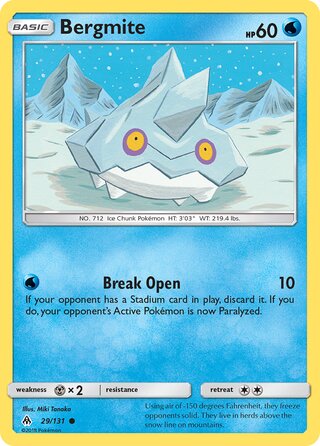 Bergmite 29/146 from Forbidden Light