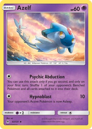 Azelf 43/146 from Forbidden Light