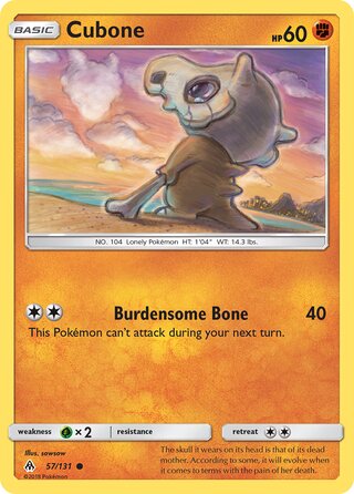 Cubone 57/146 from Forbidden Light