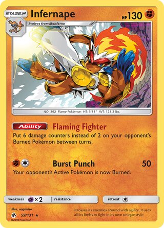 Infernape 59/146 from Forbidden Light