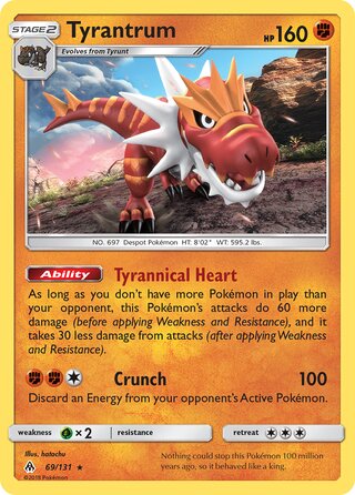 Tyrantrum 69/146 from Forbidden Light