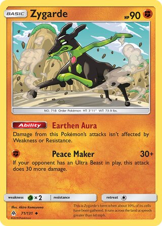 Zygarde 71/146 from Forbidden Light