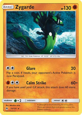 Zygarde 72/146 from Forbidden Light