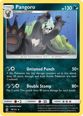 Pangoro 78/146 from Forbidden Light