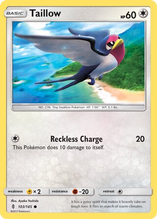 Taillow 103/169 from Guardians Rising