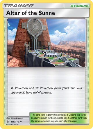 Altar of the Sunne 118/169 from Guardians Rising