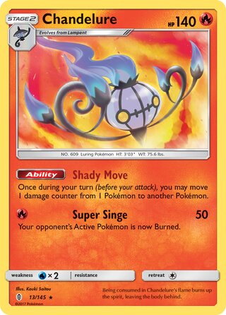 Chandelure 13/169 from Guardians Rising