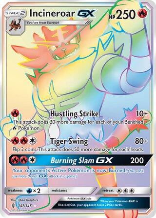 Incineroar-GX 147/169 from Guardians Rising