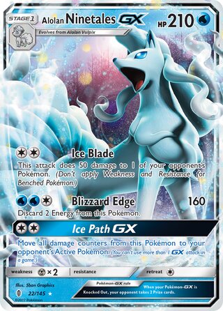 Alolan Ninetales-GX 22/169 from Guardians Rising