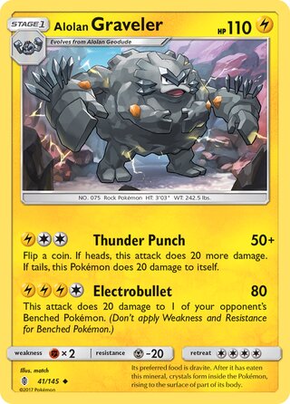 Alolan Graveler 41/169 from Guardians Rising