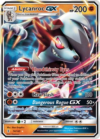 Lycanroc-GX 74/169 from Guardians Rising