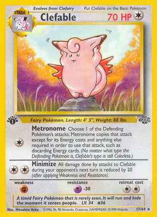 Clefable 17/64 from Jungle