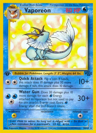 Vaporeon 28/64 from Jungle