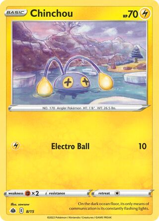 Chinchou 8/15 from McDonald's Match Battle 2022