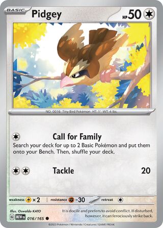 Pidgey 16/207 from Scarlet & Violet 151