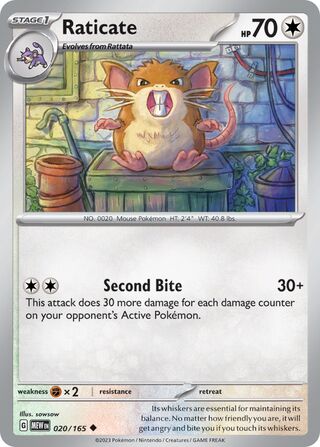 Raticate 20/207 from Scarlet & Violet 151