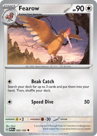 Fearow 22/207 from Scarlet & Violet 151