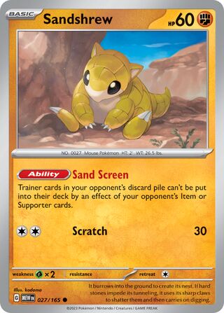 Sandshrew 27/207 from Scarlet & Violet 151