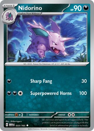 Nidorino 33/207 from Scarlet & Violet 151