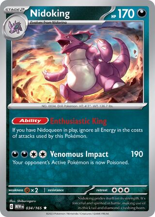 Nidoking 34/207 from Scarlet & Violet 151