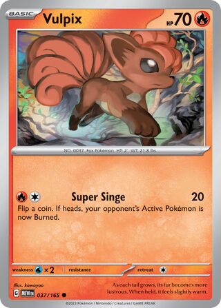 Vulpix 37/207 from Scarlet & Violet 151